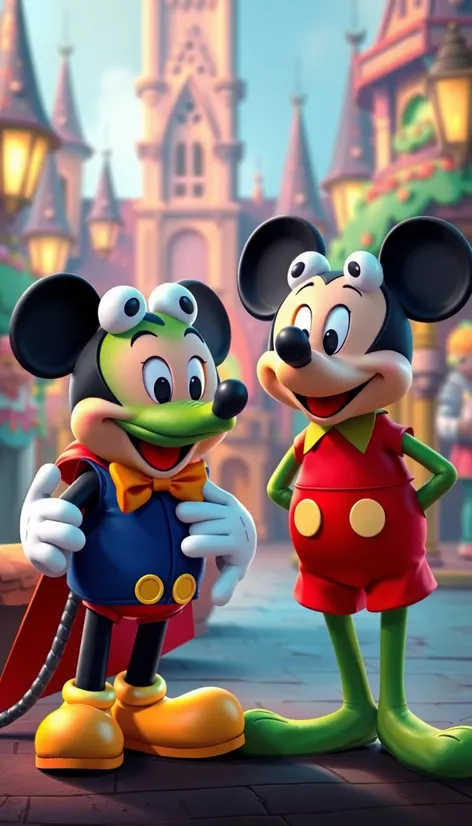 mickey mouse and kermit