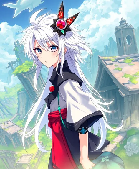 white hair genshin character