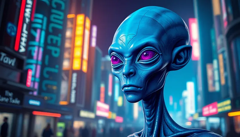 blue skinned alien