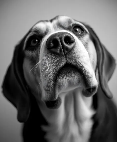 black and white beagle