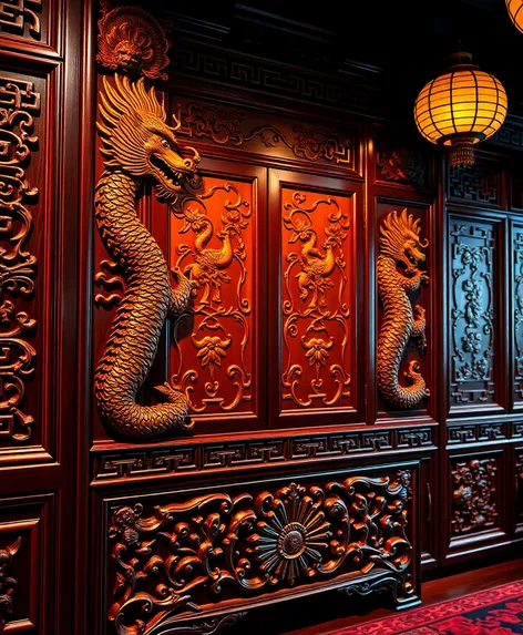 chinese furniture with dragons