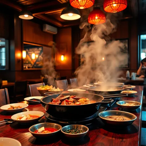 korean bbq restaurant table