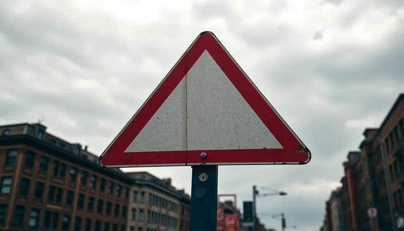 triangle street sign