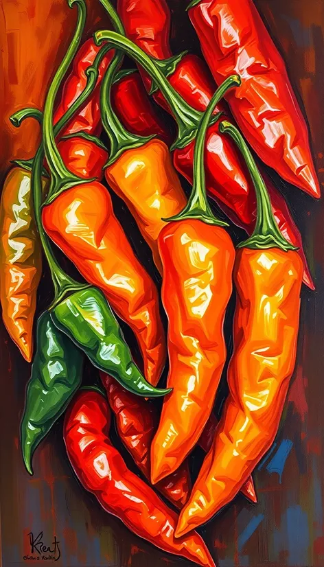 canvas painting chili oil