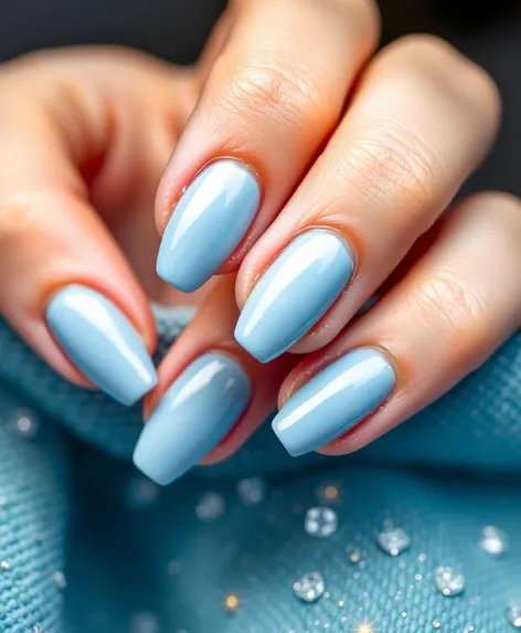 light blue nail polish