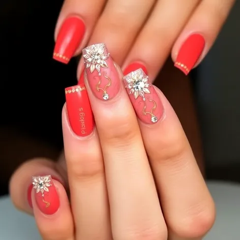 coral nail designs