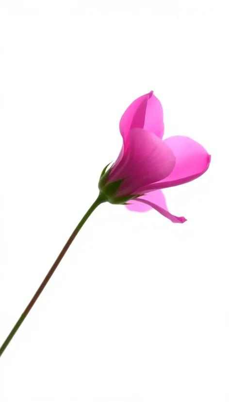 pink flower white background