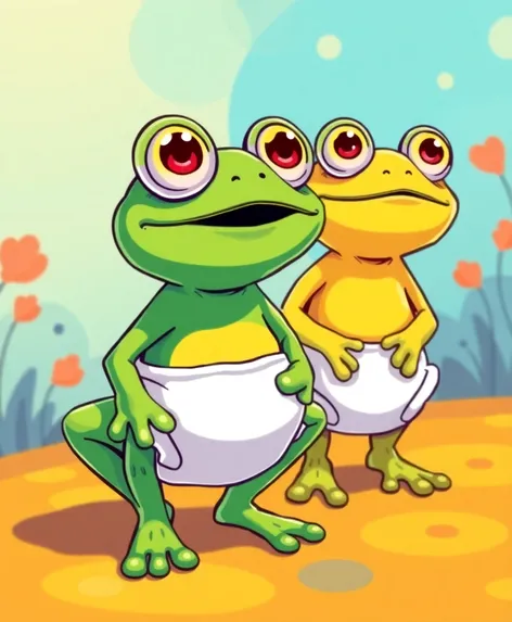 frogs in diaper