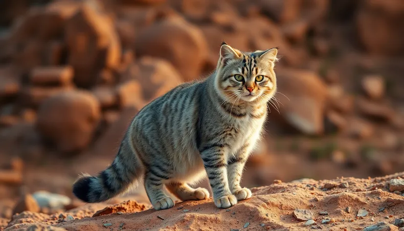 pallas cat standing on