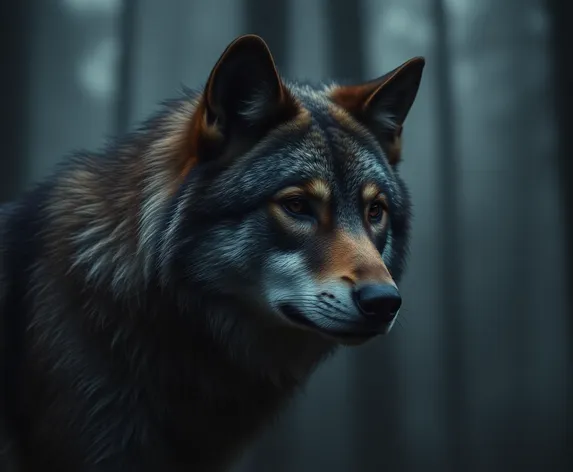 sad wolf art