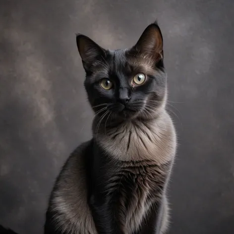 black and grey cat