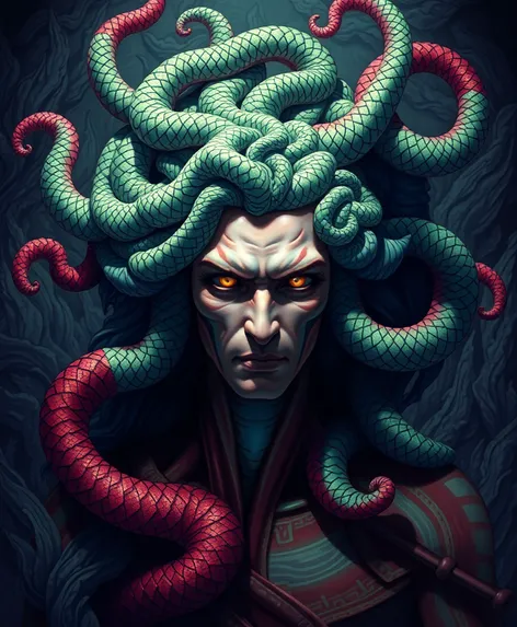 medusa with snake hair