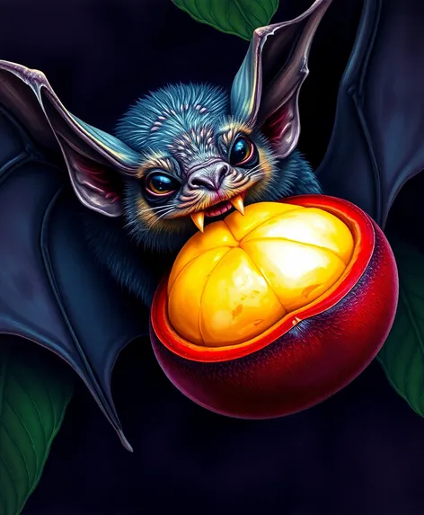 bat with mangosteen