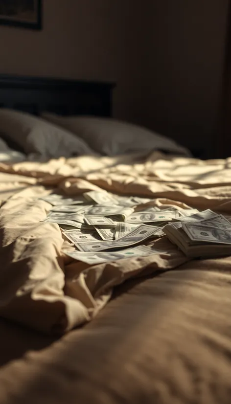 money on bed