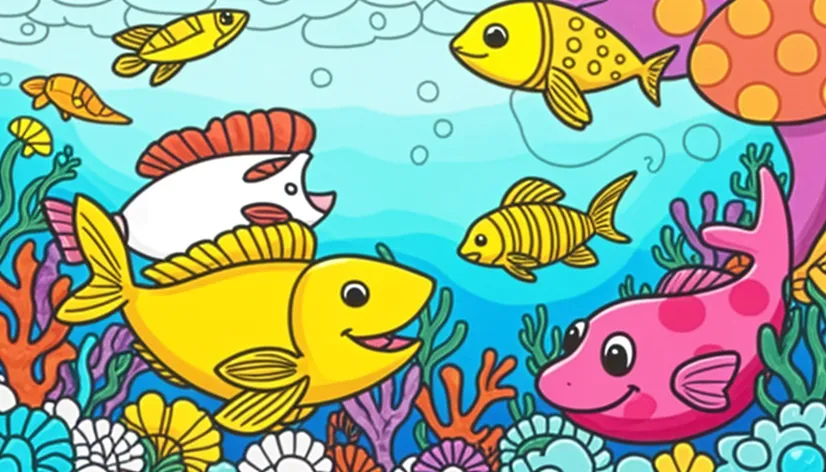 coloring page of ocean