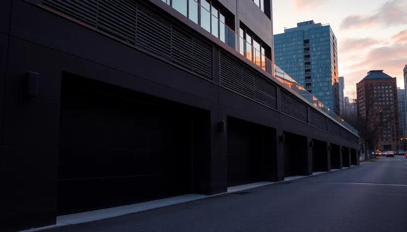 modern black garage doors