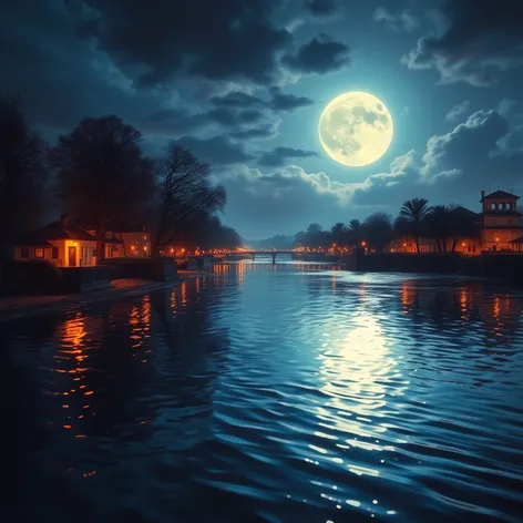 moonlight on the river