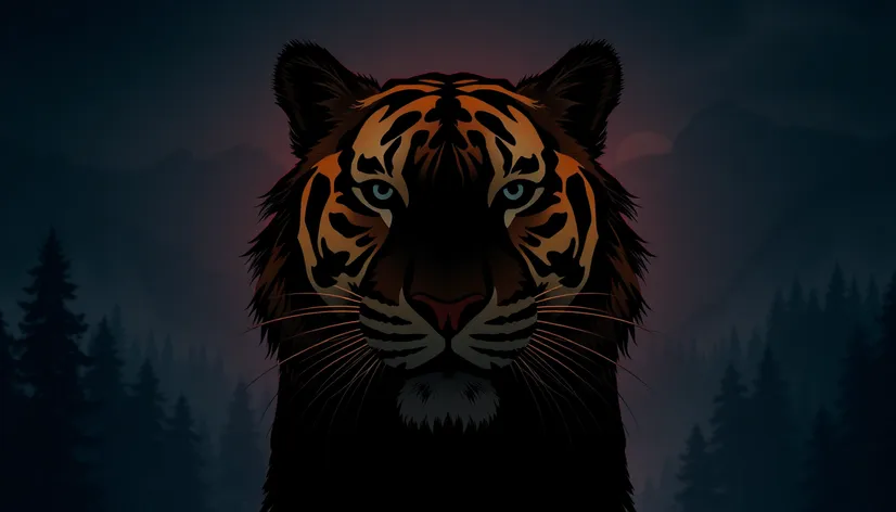 tiger head silhouette