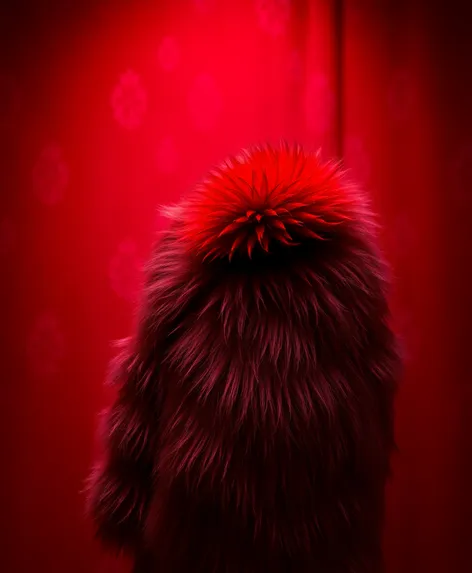 red fur coat