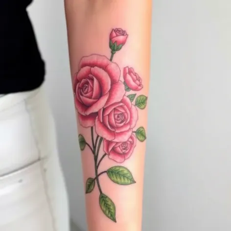 rose bush sleeve tattoo