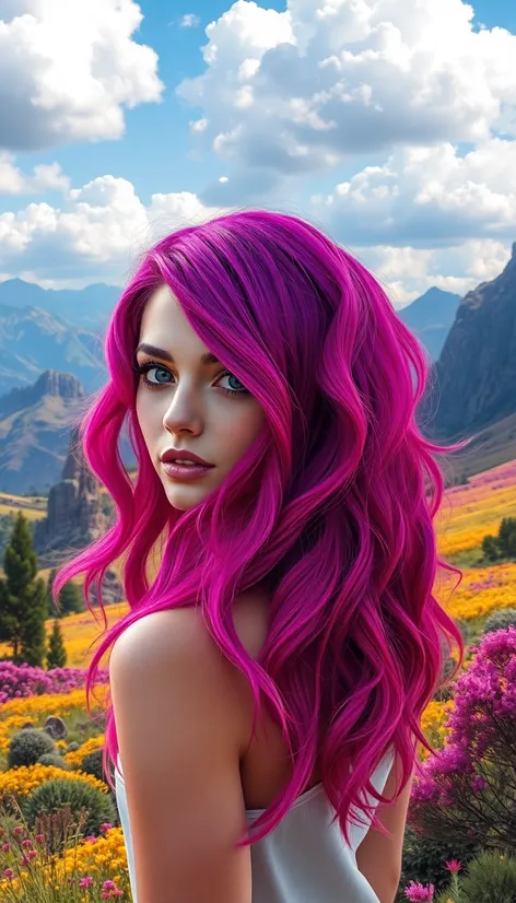 magenta and purple hair