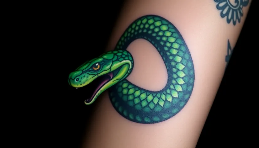 snake forearm tattoo