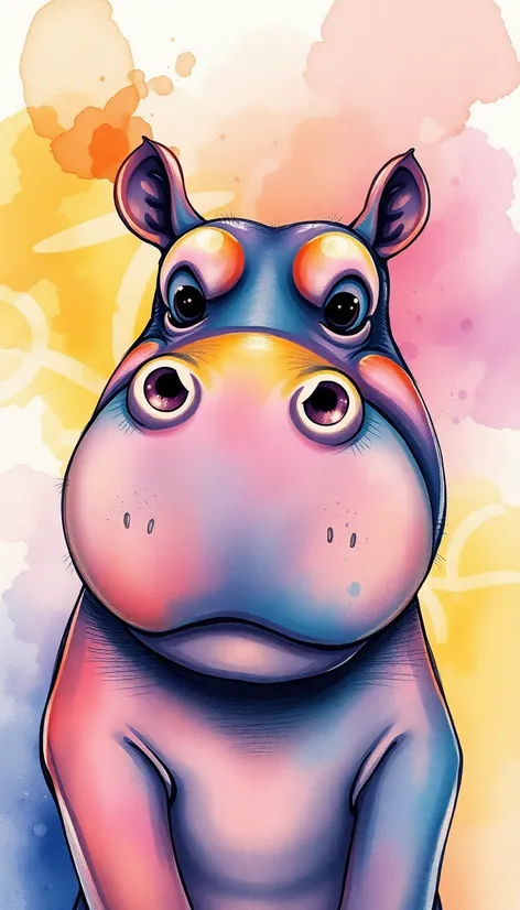 hippo drawing