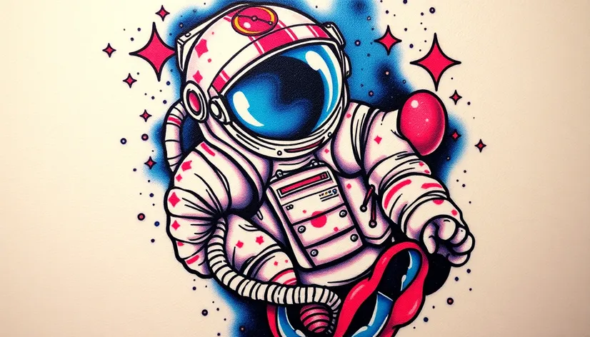 astronaut tattoo