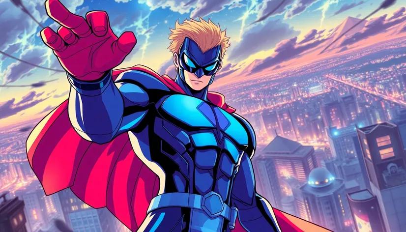 superhero art anime