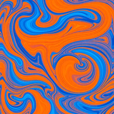 orange and blue mixed