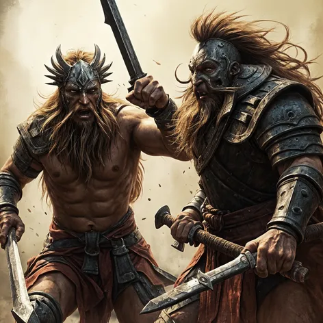 Fierce berserker warriors