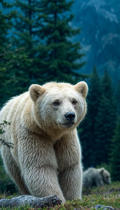 albino grizzly bear