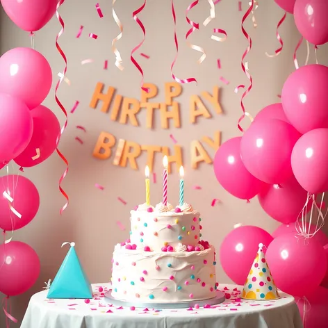 pink happy birthday images