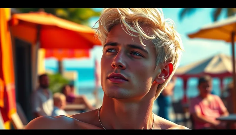 male with blonde hair