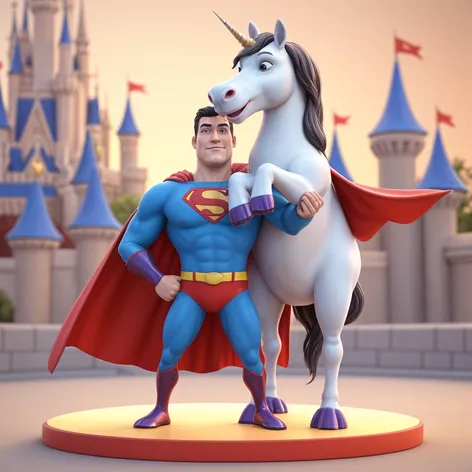 Ein Einhorn mit Superman