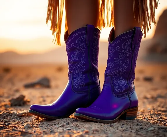 purple cowgirl boots