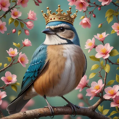 bird with a crown