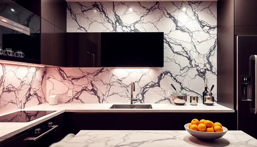 quartz backsplash