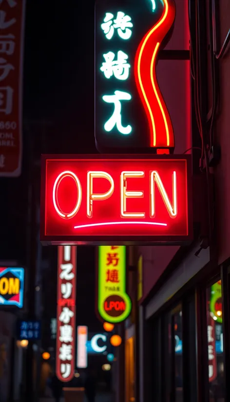 open sign