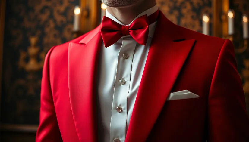 red tuxedo tailcoat