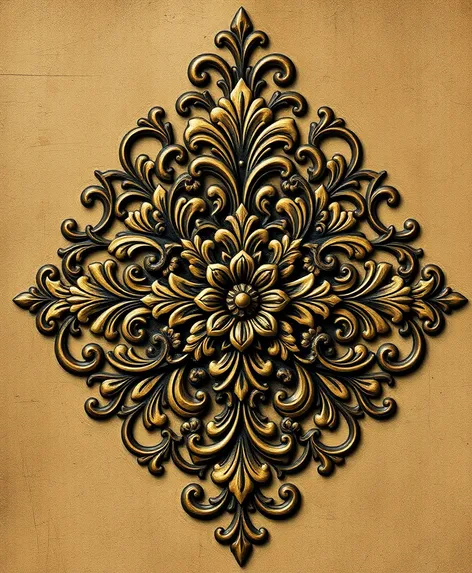 scrollwork floral engraving patterns