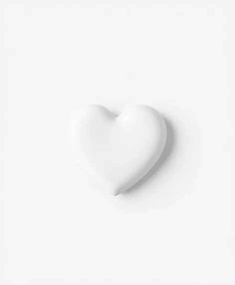 white with heart