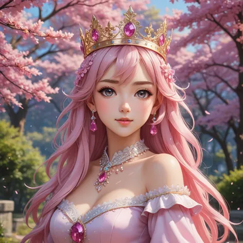 pink crown on display