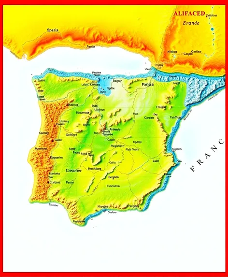 spain france map