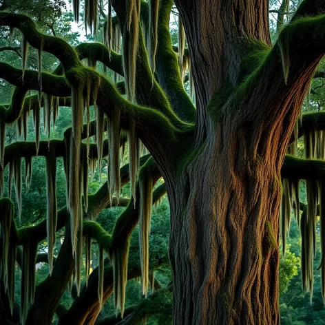 tree with spanish moss