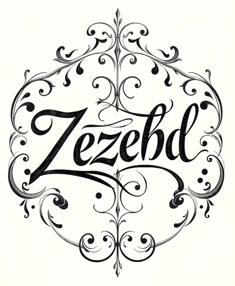 cursive calligraphy ezekiel lettering