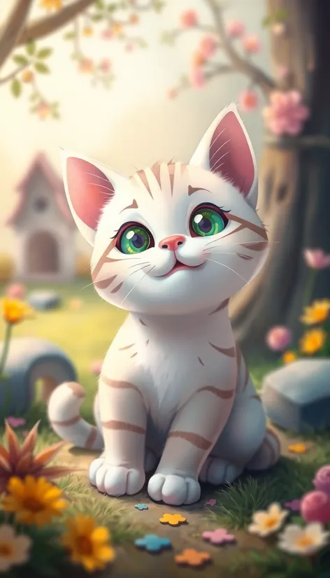 fluffy cat cartoon