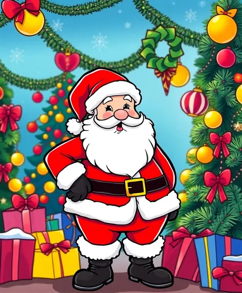 cartoon pics of santa