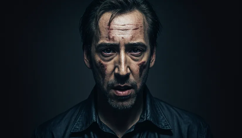 bloody face nic cage