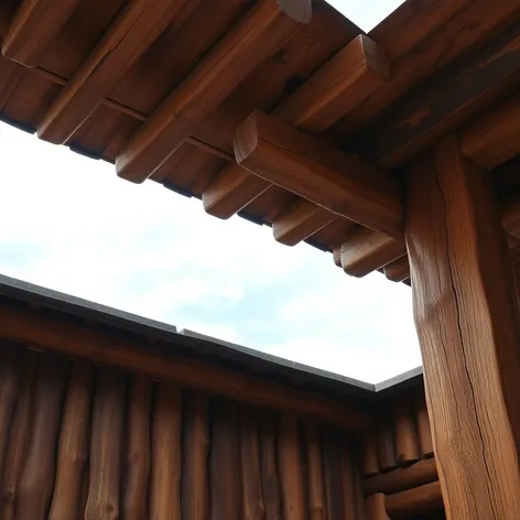 flat roof wooden structure